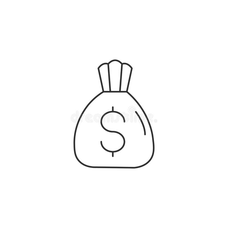 pengarpåselinje symbol, illustration för översiktsvektorlogo, linjär pictogram som isoleras på vit bakgrund royaltyfri illustrationer pengarpåselinje symbol, illustration för översiktsvektorlogo, linjär pictogram som isoleras på vit bakgrund royaltyfri illustrationer