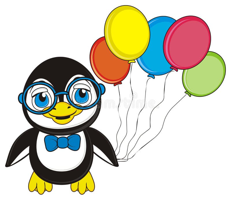 Penguin Balloons Stock Illustrations – 506 Penguin Balloons Stock