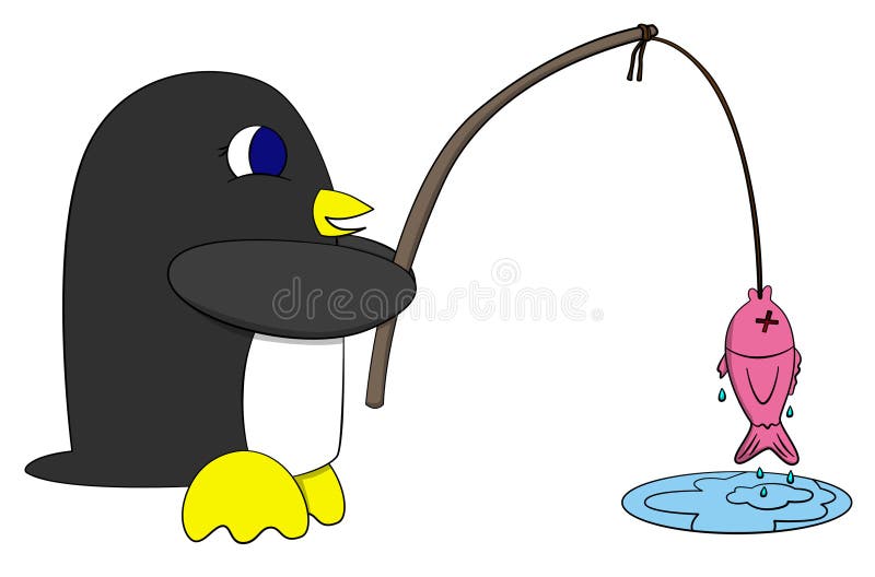 Penguin and fish