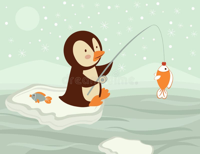 Penguin Fishing Stock Illustrations – 693 Penguin Fishing Stock