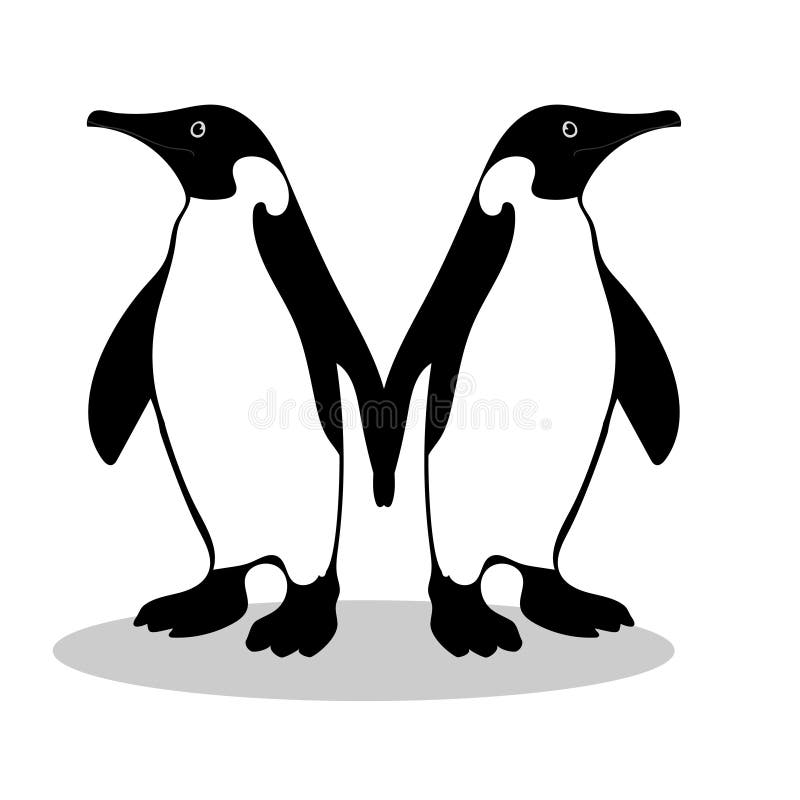Penguin Friendship Symbol Loyalty Stock Vector - Illustration of baby,  banner: 97253594