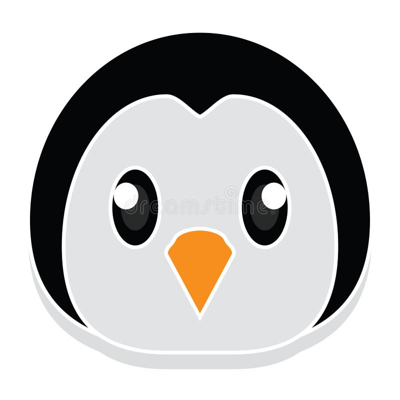 Penguin head cartoon stock vector. Illustration of wild 193508774