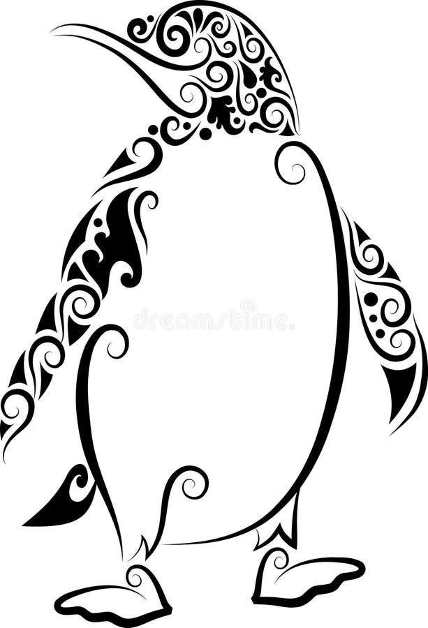 Maori Penguin Tattoo Flash. Stock Vector - Illustration of mask, demon:  207301772
