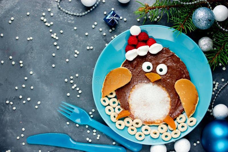 Penguin pancake - funny idea for kids