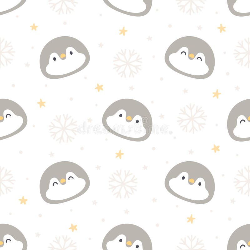 Penguin Seamless Pattern Background Stock Illustration - Illustration of  cute, natural: 174461307