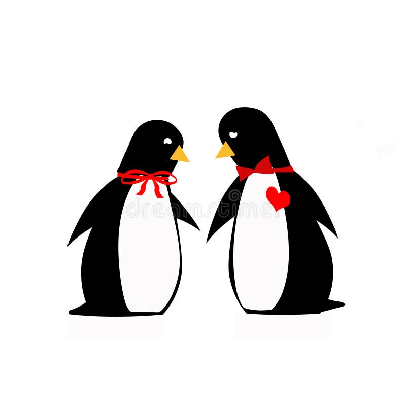 Penguin valentine stock illustration. Illustration of cold - 12137129