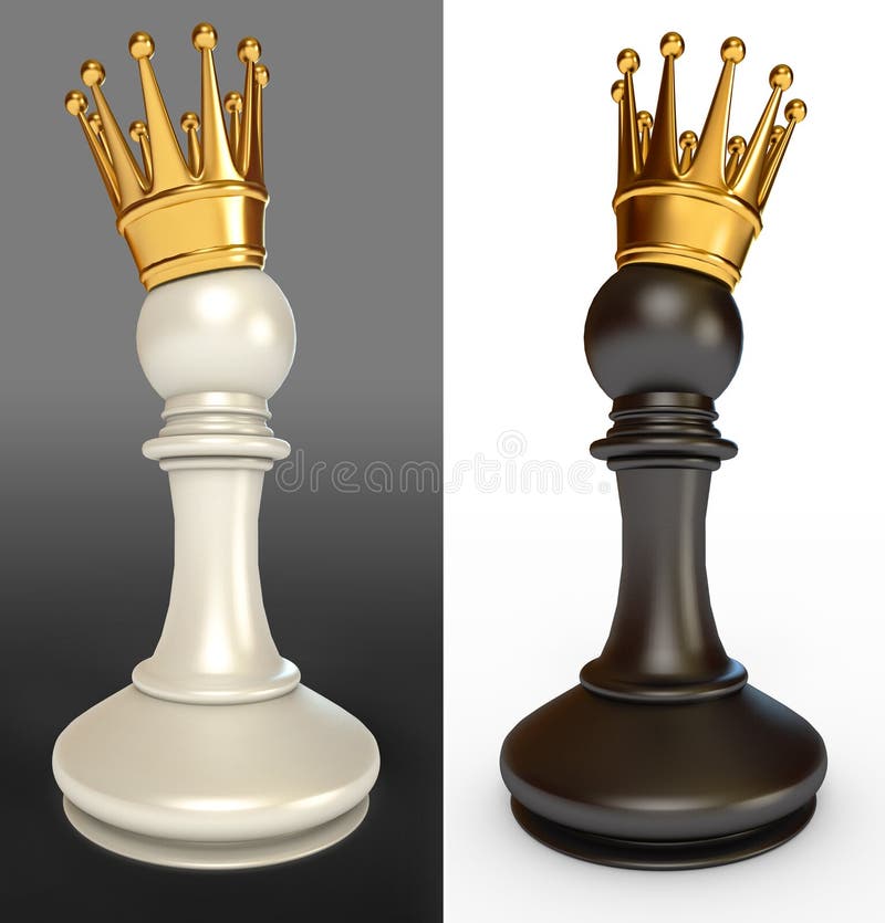Peça de xadrez branca peão 3d no fundo branco jogo de xadrez peça de xadrez  3d rendervector