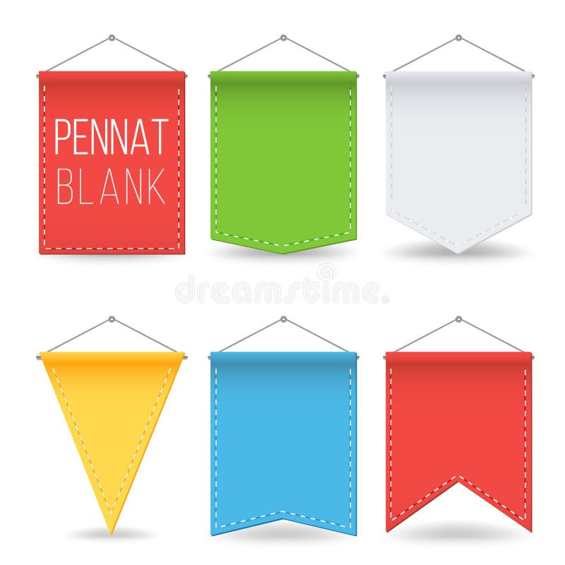 Pennant Blank Set Vector. Colorful Hanging On Wall Empty Pennants Banners. Mock Up Isolated Illustration vector illustration Pennant Blank Set Vector. Colorful Hanging On Wall Empty Pennants Banners. Mock Up Isolated Illustration vector illustration