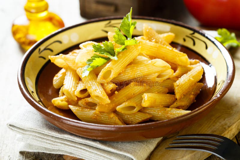 Pasta with Tomato Sauce and Cheese Stock Image Image of fish, healthy