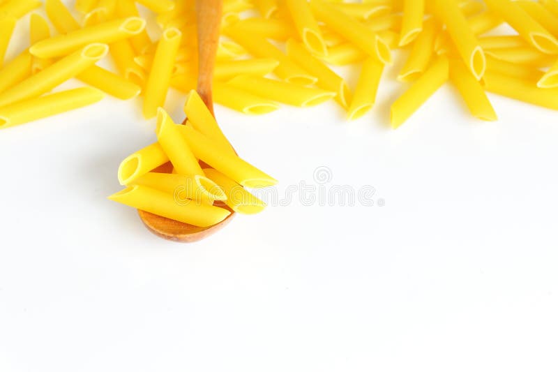 Penne and spoon