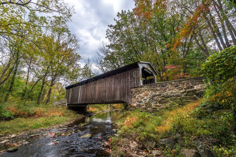Pennsylvania Covered Bridge in Autumn