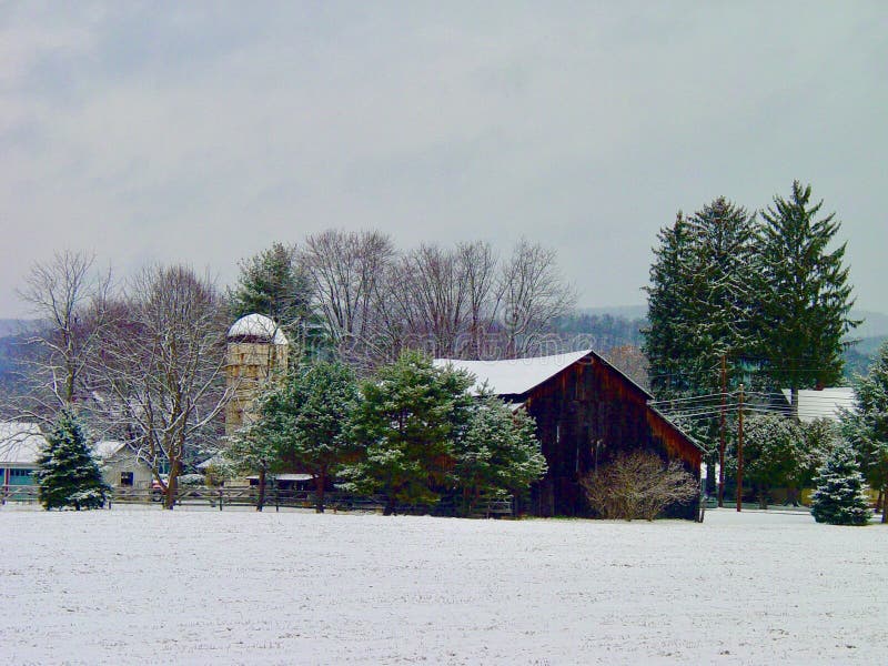 Pennsylvania Farm in Winter Stock Photo Image of winter, mill 121366268
