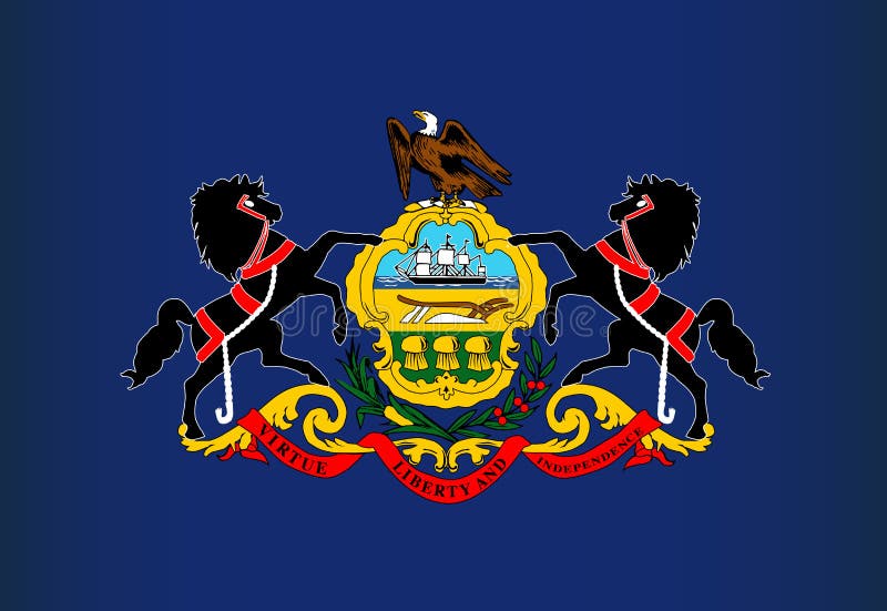 Pennsylvania State Flag royalty free illustration Pennsylvania State Flag royalty free illustration