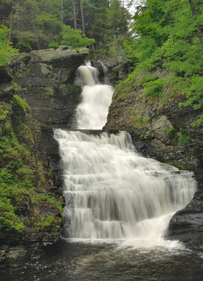 Pennsylvania Waterfall Delaware Water Gap Stock Photo Image of
