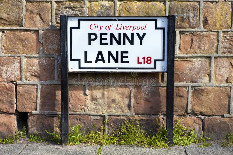 Penny Lane in Liverpool. The street was immortalised in a song by 'The Beatles'.