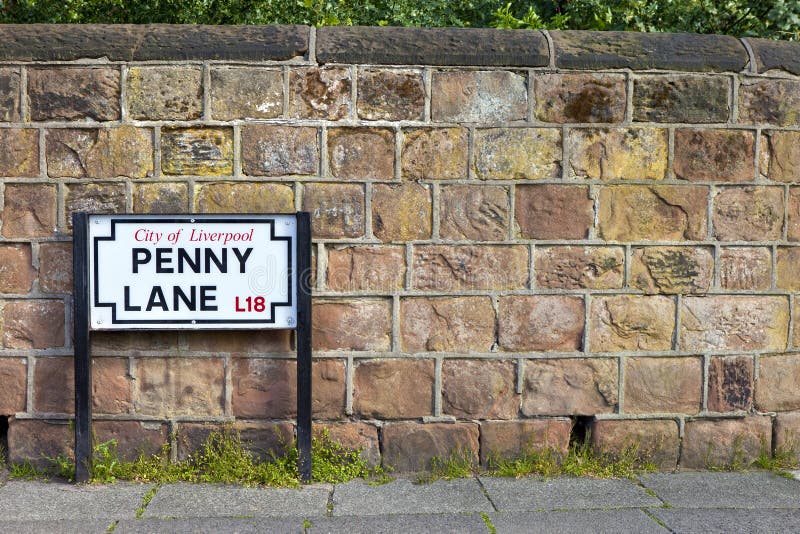 Penny Lane in Liverpool. The street was immortalised in a song by 'The Beatles'.