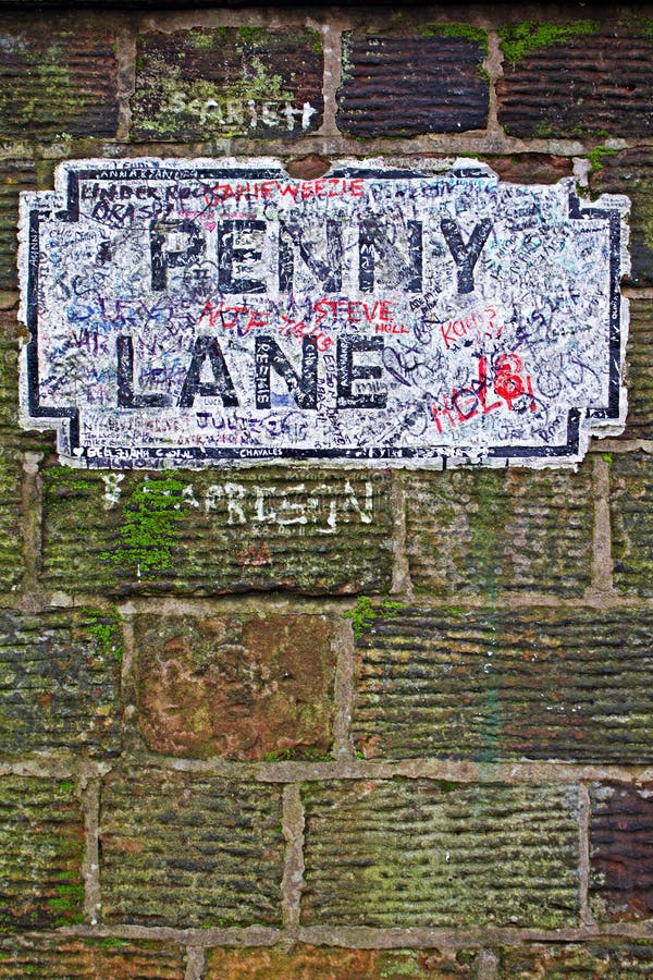 Penny Lane street sign, a popular photo opportunity for tourist's In Liverpool UK. Penny Lane street sign, a popular photo opportunity for tourist's In Liverpool UK.