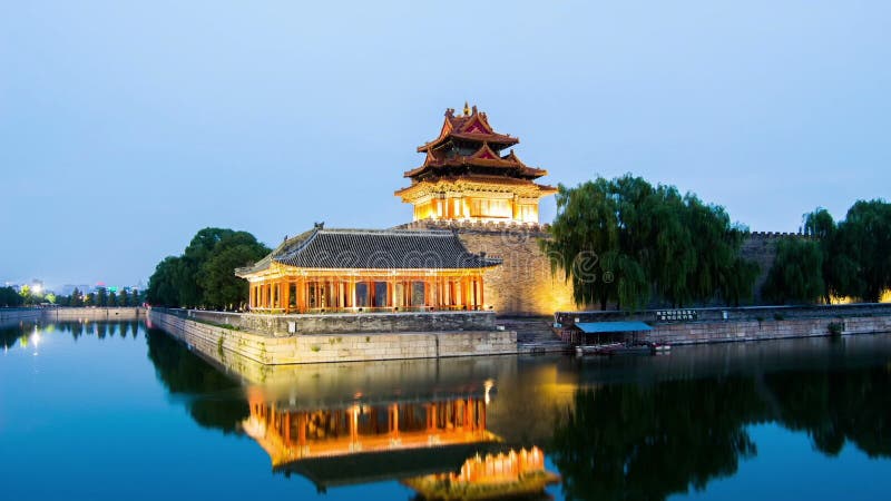 Penombra alla torretta della Città proibita, Pechino, Cina