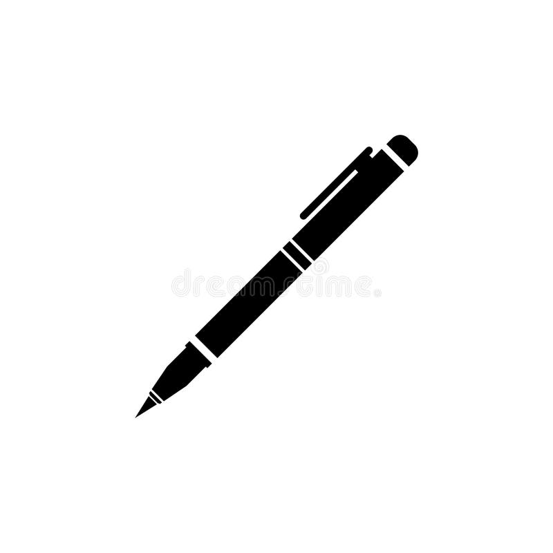 Penpictogram, vectorillustratie Vlakke ontwerpstijl stock illustratie Penpictogram, vectorillustratie Vlakke ontwerpstijl stock illustratie