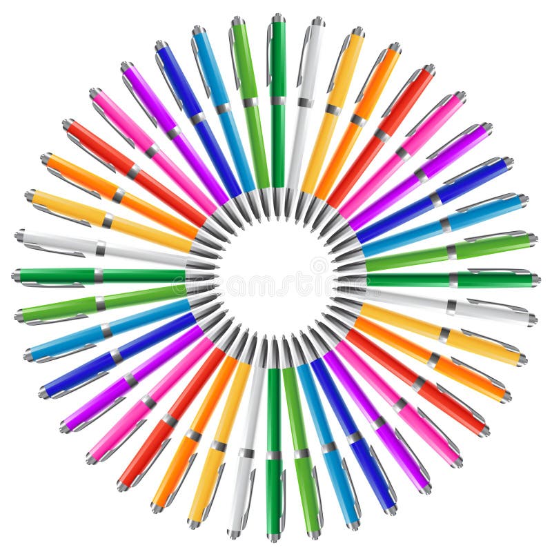 Pens in circle