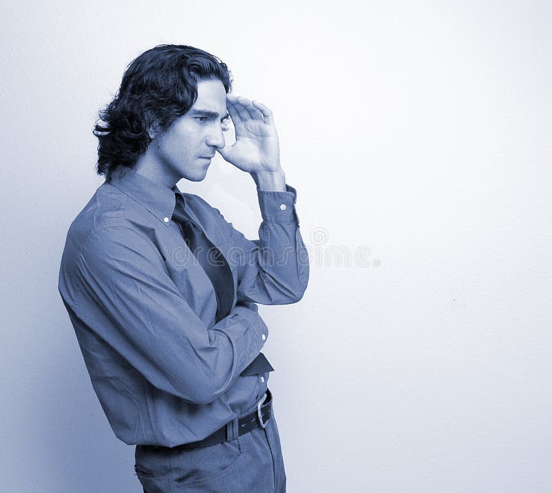 Pensamento do homem de negócios fotos de stock Pensamento do homem de negócios fotos de stock