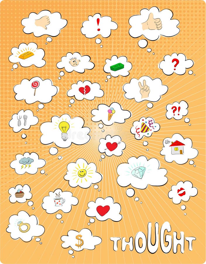Pensamiento stock de ilustración Pensamiento stock de ilustración