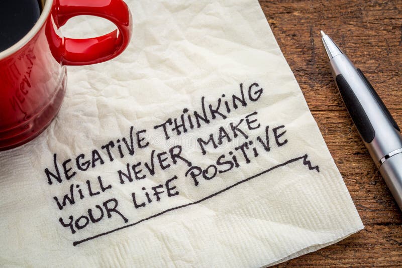 Pensamiento de la negativa y vida posifitive