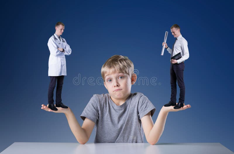 Penser à la profession photo stock Penser à la profession photo stock