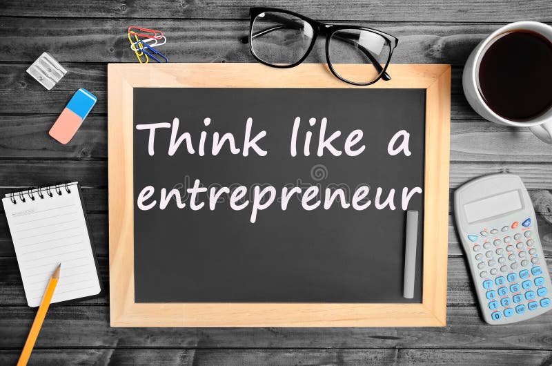 Pensez comme des mots d'un entrepreneur