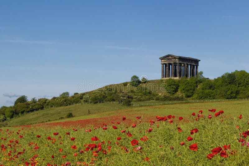 Penshaw Monument Sunset stock image. Image of skywards 5497387