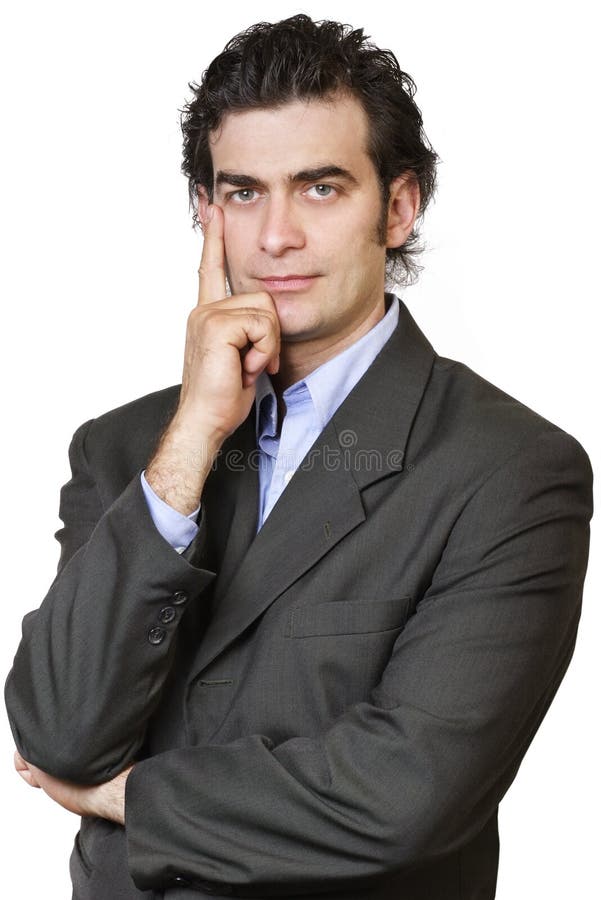 Pensiero dell'uomo d'affari immagini stock libere da diritti