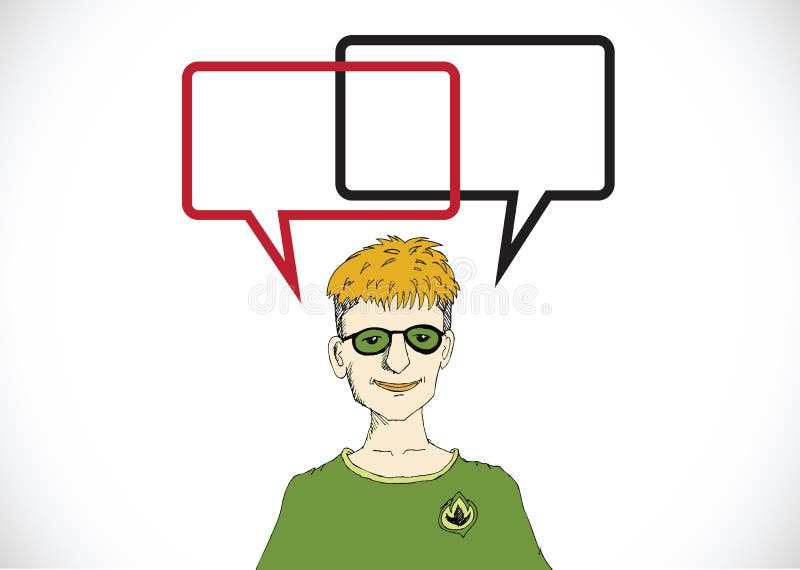 Pensiero e la gente della gente che parlano con il fumetto illustrazione di stock Pensiero e la gente della gente che parlano con il fumetto illustrazione di stock