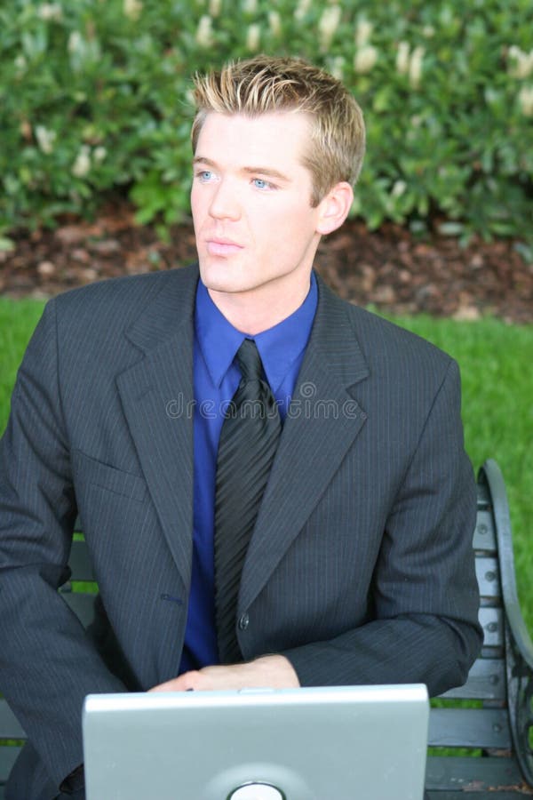 Pensive businessman stock photos