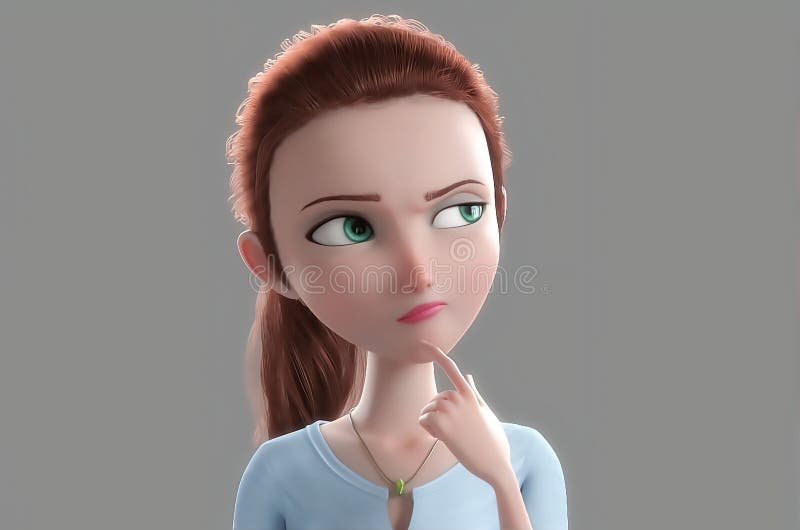 Pensive Young Cartoon 3d Girl with Green Eyes and Long Hair 0089 Stock Illustration - Illustration of beautiful, lady: 186047404 Pensive Young Cartoon 3d Girl with Green Eyes and Long Hair 0089 Stock Illustration - Illustration of beautiful, lady: 186047404