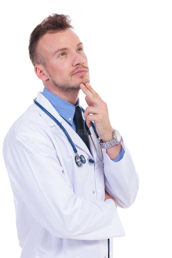 Wondering Old Doctor Portrairt. Stock Image - Image of physician, medic ...