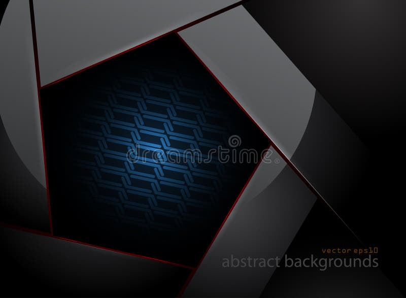 Pentagonal steel shapes in dark scene