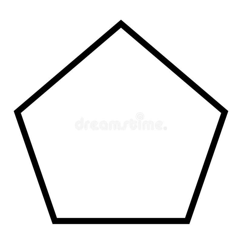 Pentagoonpictogram van vectormeetkunde stock illustratie Pentagoonpictogram van vectormeetkunde stock illustratie