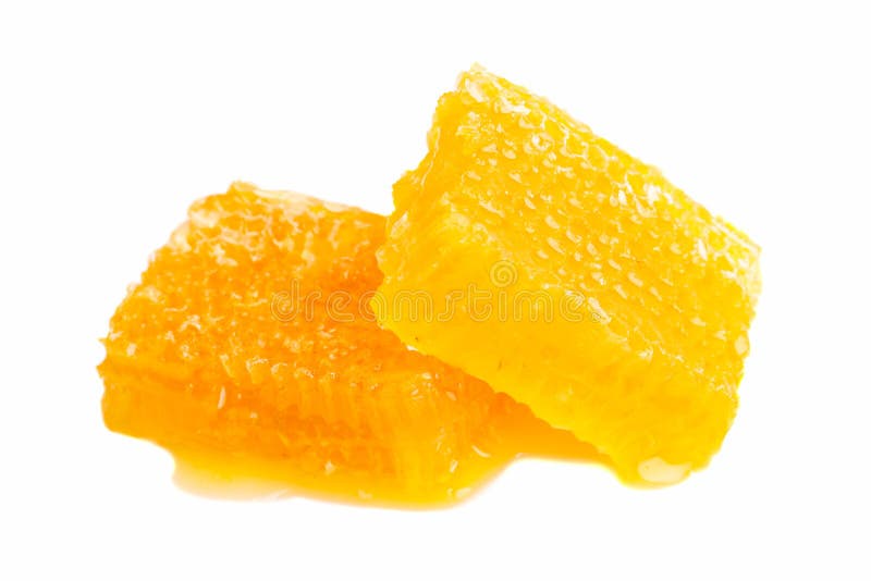 Pente de mel cortado dourado fotos de stock