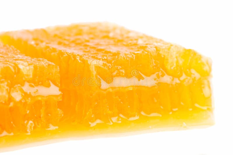 Pente de mel cortado dourado fotografia de stock royalty free