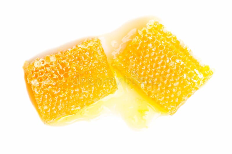 Pente de mel cortado dourado foto de stock