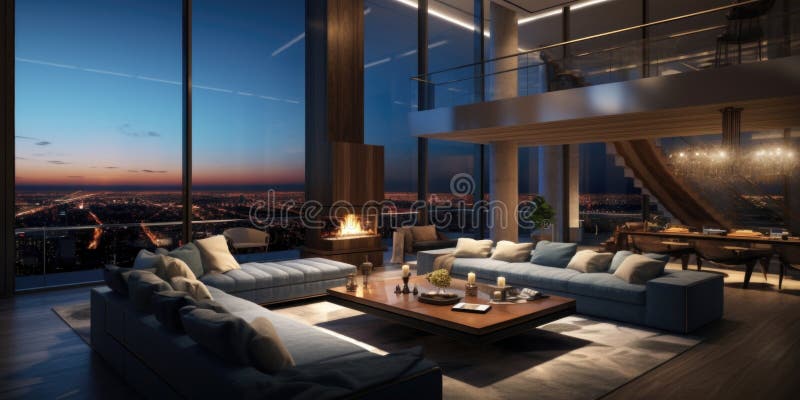 View of Stunning Modern Penthouse Interior Design Ideas With Pictures