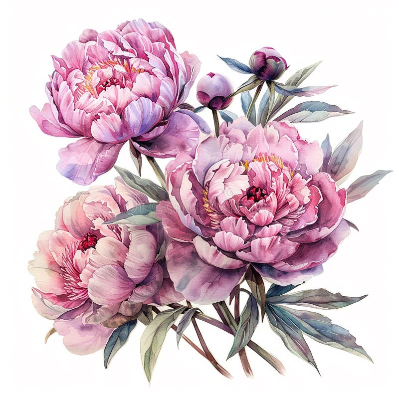 Peony A bouquet of pink AI generated. Peony A bouquet of pink AI generated