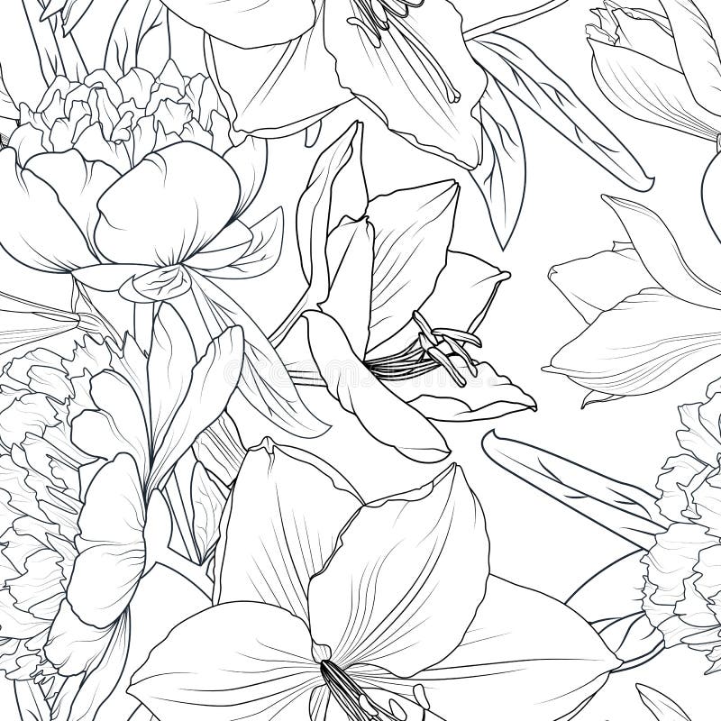 Featured image of post Line Drawing Flower Pattern Outline / Organic icons in outline style.
