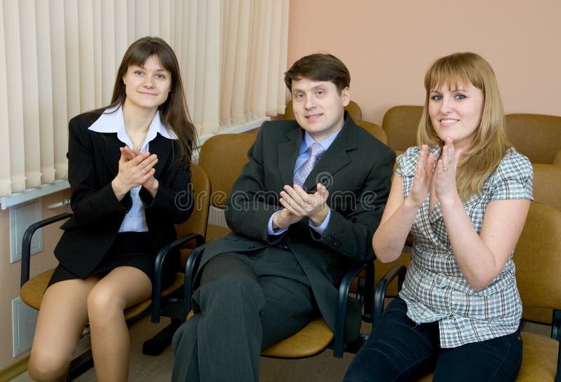 Download People applaud stock photo. Image of blue, pink, people - 8656988