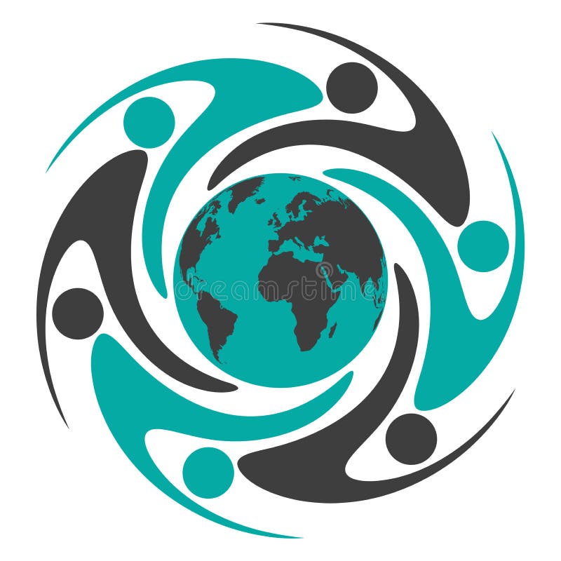 People around the world stock illustration