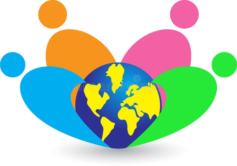 People around the world stock illustration