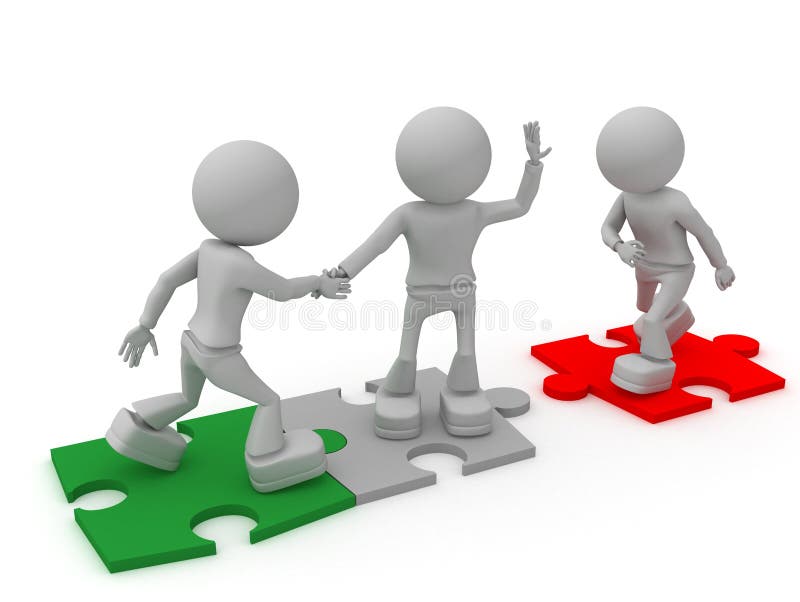 People as puzzle. royalty free illustration