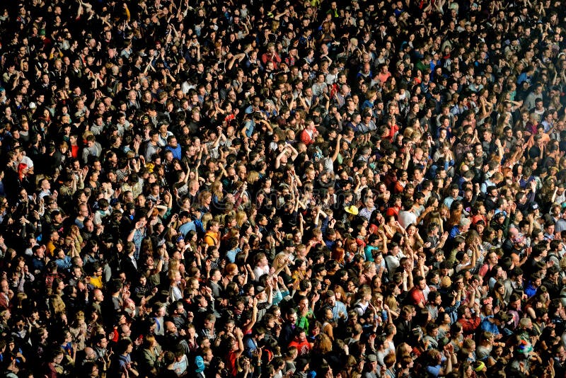 People from the audience watching a concert at Heineken Primavera Sound 2014 Festival