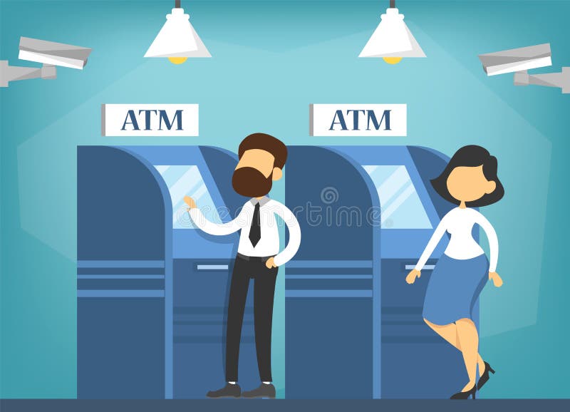 People in Bank Waiting in Queue. Payment Stock Illustration - Illustration  of design, desk: 141203477
