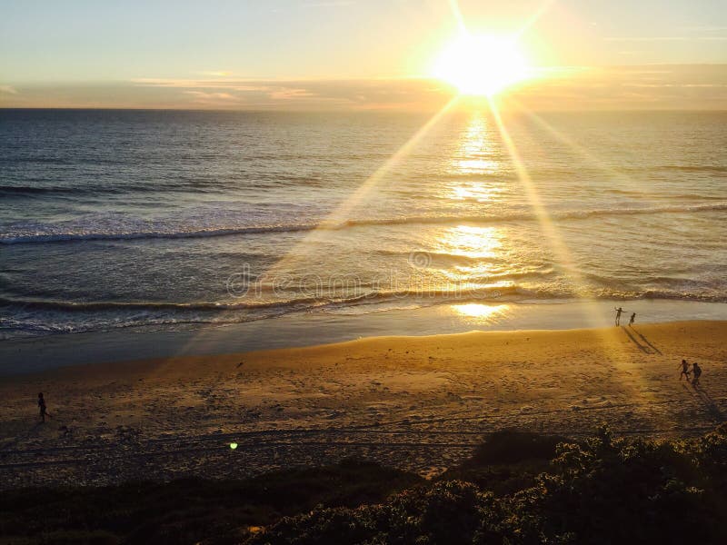 People on the beach at sunset in southern California royalty free stock image People on the beach at sunset in southern California royalty free stock image